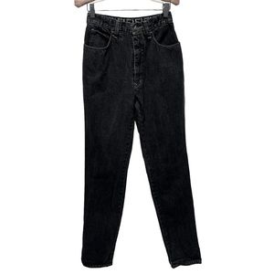 Vintage FENDI 90’s Black High Rise Straight Leg Denim Jeans Size 28